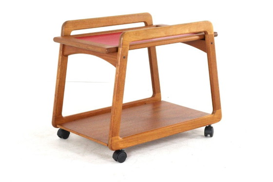 Image 1 of Chariot Sika Mobler « Knebel » à plateau réversible, vintage danois