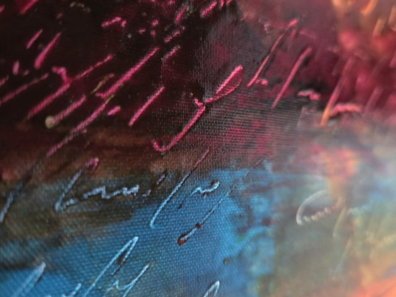 Image 1 of ALFREDO RAPETTI (Abstractie op basis van tekens). "Gold," 2007 - Gemengde technieken op canvas, 40x40x3 cm