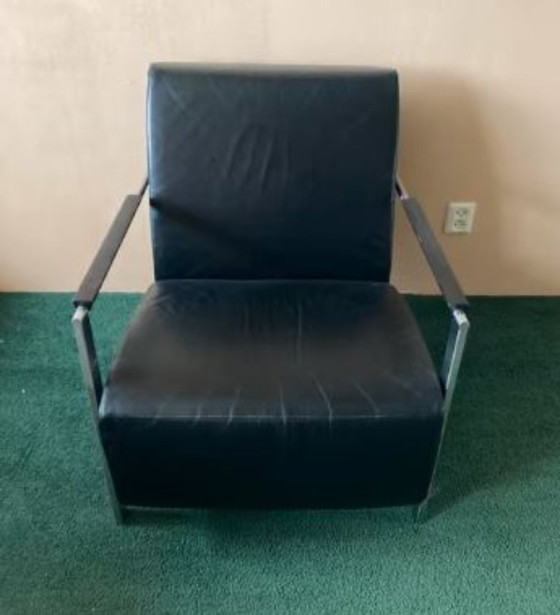Image 1 of 2 Harvink Alowa Fauteuils in Zwart Leer.