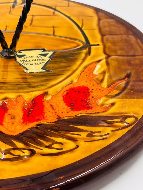 Image 1 of Plateau à fromages décor chaudron Vallauris