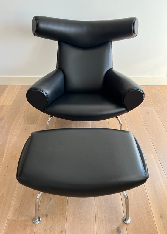 Image 1 of Ox Chair + Ottoman by Hans J. Wegner I Erik Jørgensen