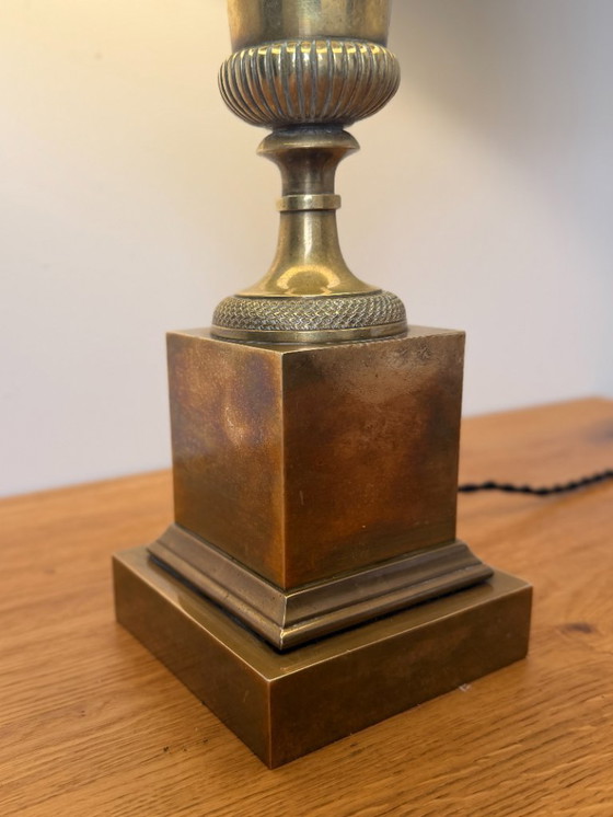 Image 1 of "Medici Vase" Bronze Table Lamp by Maison Charles, France