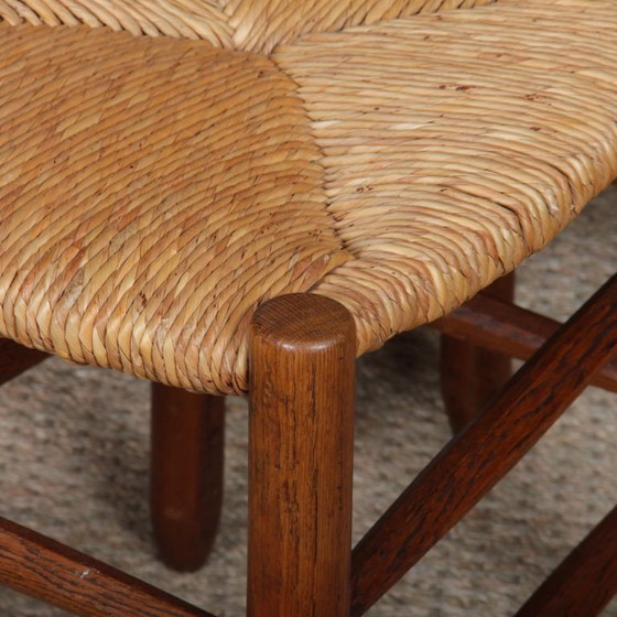 Set of 6 chairs, Bauche n°19 model, by Charlotte Perriand, 1950, Dining chairs, Wood, Brown (photo 4 of 8)