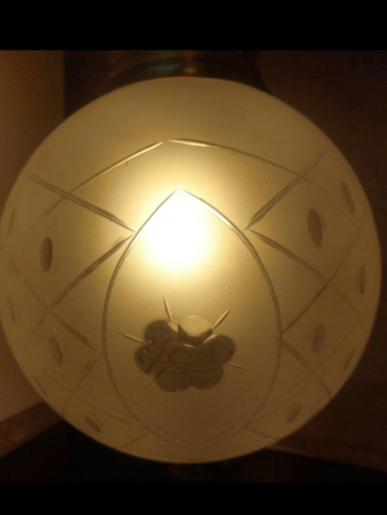 Art Deco 1920/1930 30 Diameter 5 Kg Fully Restored – Lighting, Glass, Brass (photo 7 of 9)