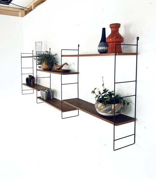 Vintage XL modular wall rack, WHB Germany '60
