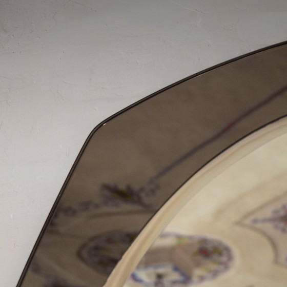 Image 1 of 1 miroir mural biseauté de style moderne du milieu du siècle, Italie, années 1970