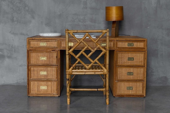 Image 1 of Bamboo Desk by Vivai Del Sud, Italy, 1970s
