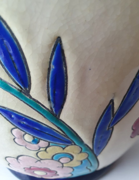 Art Deco Vase Boch Frères La Louvière - Catteau style – Ceramic (photo 6 of 10)