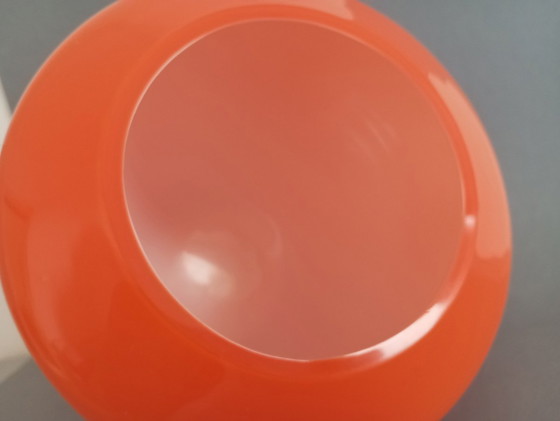 Image 1 of Énorme vase en verre orange/blanc Walther Gropius Bauhaus 'TAC02' Rosenthal 1969