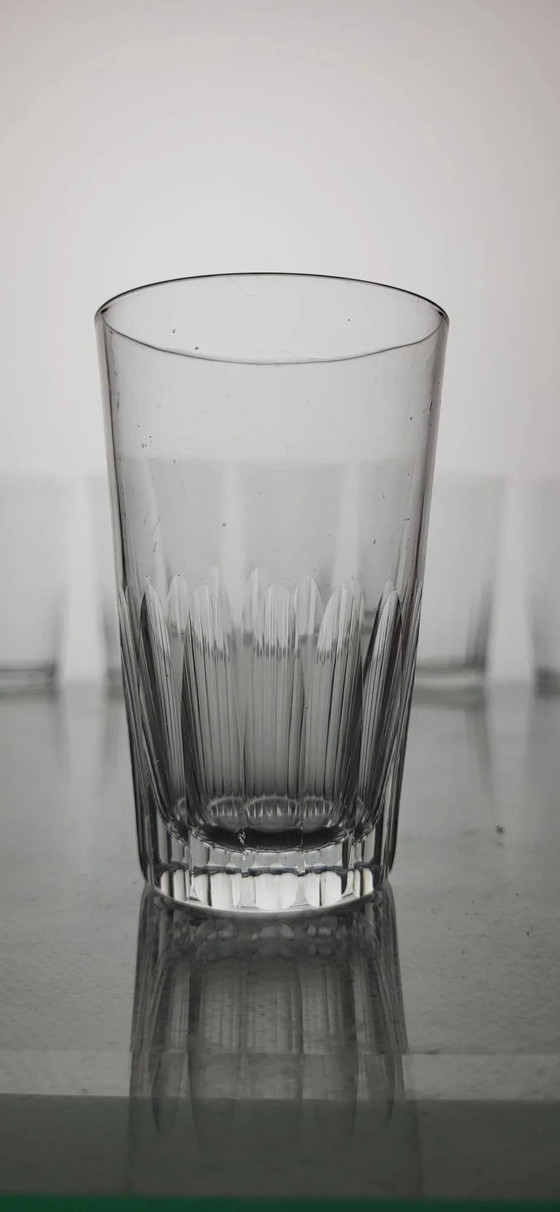 7 bicchieri da vino / Vodka 1930 – Bicchieri e caraffe, Crystal, Glass, Art Deco (photo 6 of 7)