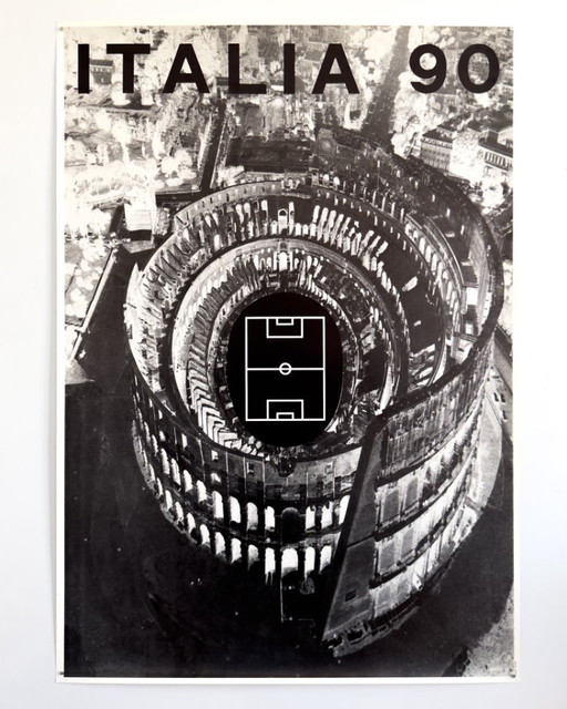 ⚽ Italia ’90 Original Vintage Poster | Alberto Burri | 100 x 70cm | Plakat