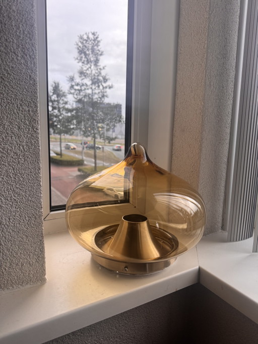 Lampe Dijkstra en forme de goutte des années 70 Mid-Century – hanglampen, Glass, Metal (photo 2 of 8)
