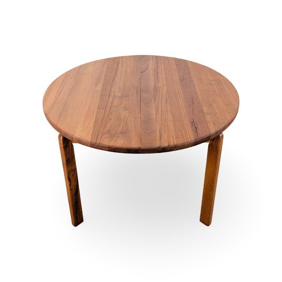 Midcentury Teak Round Vintage Dining Table Danish Design 1960 – Wood (photo 2 of 9)