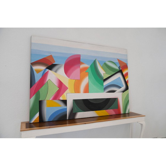 Image 1 of Vintage abstract painting on acrylic canvas, 2000s