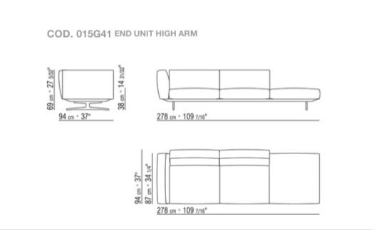 Image 1 of Flexform Softdream Ecksofa 275x365cm Stoff Katze Extra "Ermo"