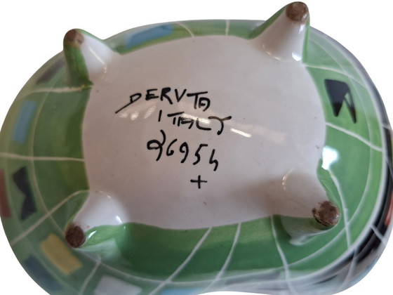 Image 1 of Deruta Italy 1950s Bowl – Mid-Century Modern – Geometric Designer Ceramics