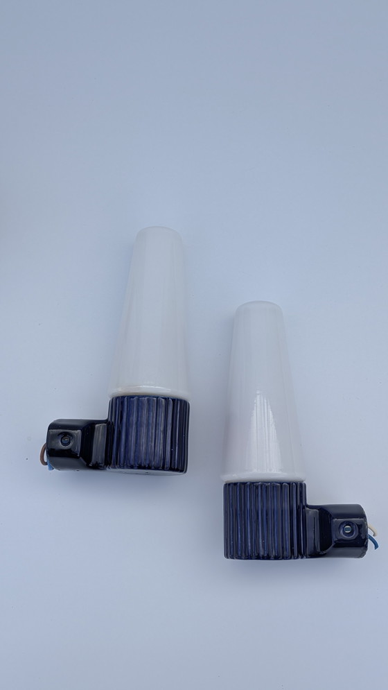 Image 1 of Wandlamp IFÖ 6020 en zeephouder in keramiek