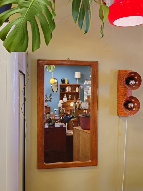 Image 1 of Specchio da parete vintage Silkeborg in teak, design danese.