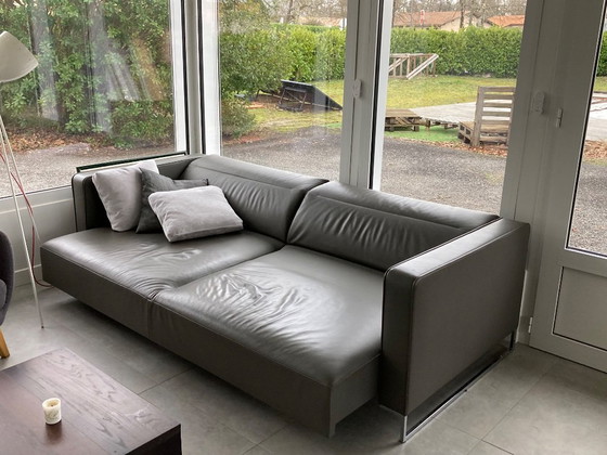 Image 1 of Urbani bank – Didier Gomez voor Ligne Roset – Antracietgrijs leer