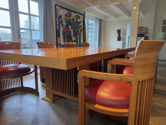 Image 1 of Très unique ! Frank Lloyd Wright for Cassina' Table à manger pour 8 personnes