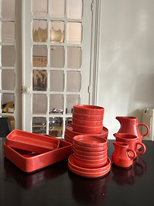 24-teiliges Service aus Niderviller, 1970 – servies, Ceramic