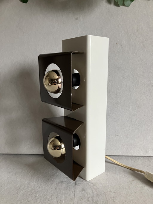 Vintage wandlamp cube spots van Philips, space age design.