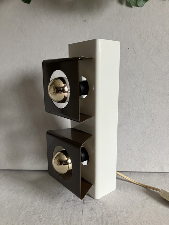 Image 1 of Vintage wall lamp cube spots by Philips, space age design.