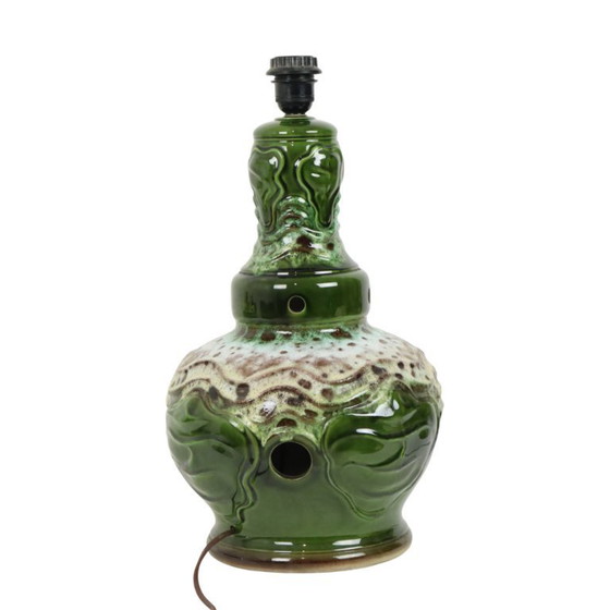 Image 1 of Green Lamp Fat Lava Ceramic 50cm