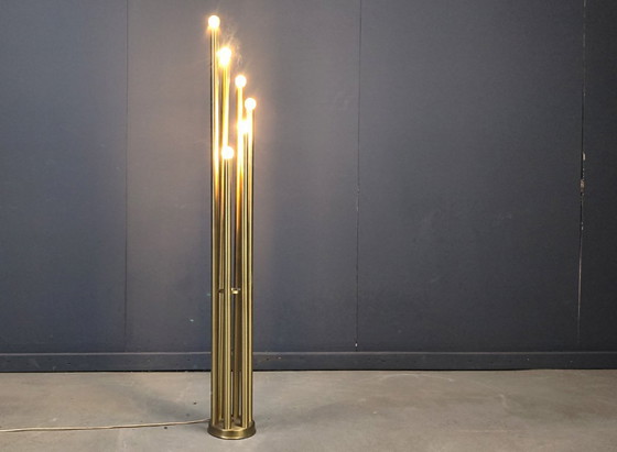 Lampada da terra vintage in ottone, anni '70 – Lampade da terra, Metal, Brass (photo 3 of 8)
