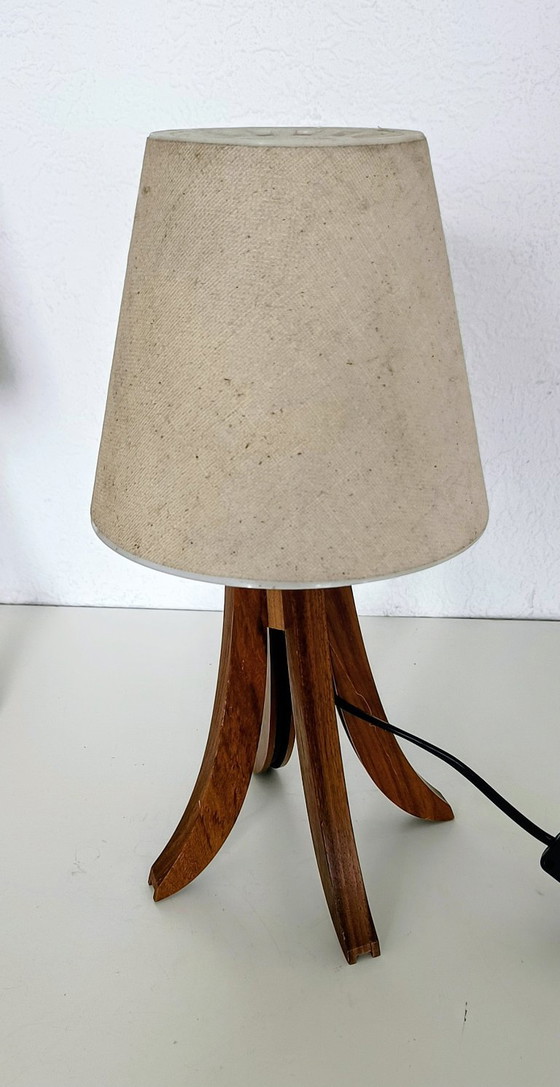 Lampes de chevet en teck de design danois – Textile, Wood (photo 5 of 9)