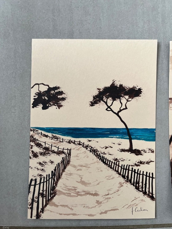 Image 1 of Conjunto de 7 bocetos, 21x15cm