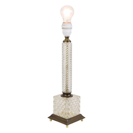 Vintage Classic Solid Glass Table Lamp 1980s – Massive (photo 2 of 13)
