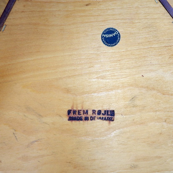 Image 1 of Juego de 4 sillas “rondette” de teca de Hans Olsen para Frem Røjle, 1950