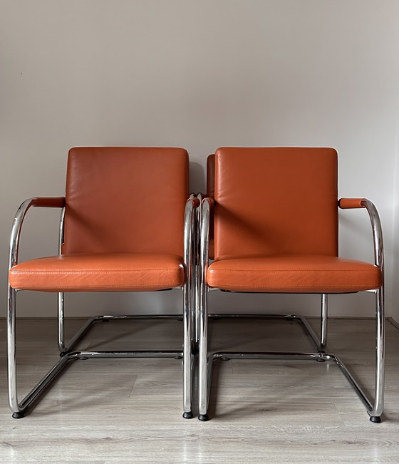6 sedie da pranzo Vitra Visasoft Design – Chrome, Leather, Modern (photo 7 of 7)