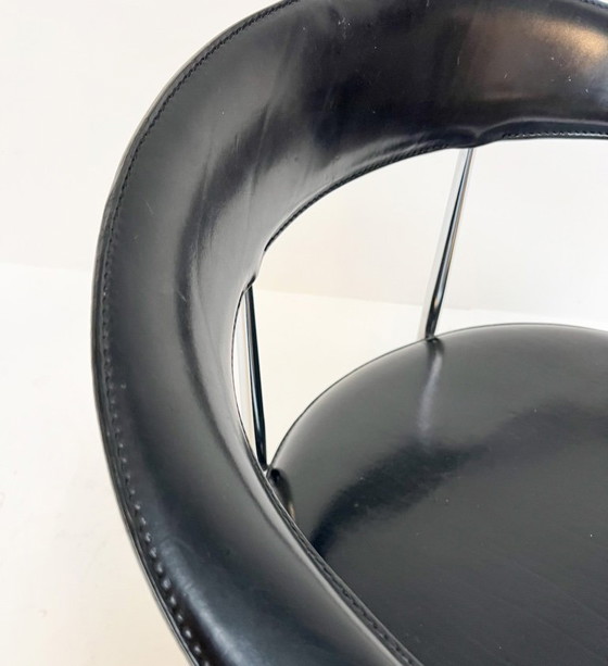 Image 1 of Set of 6 P40 chairs by Giancarlo Vegni for Fasem, 1980s