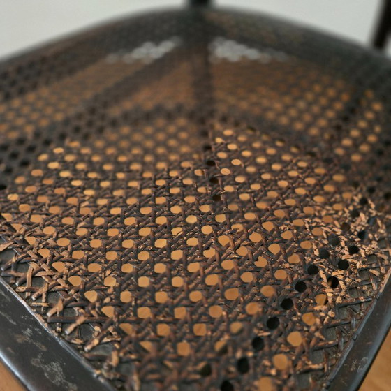 Image 1 of Set di 2 sedie da bistrot antiche in stile Thonet – in vimini intrecciato a mano!