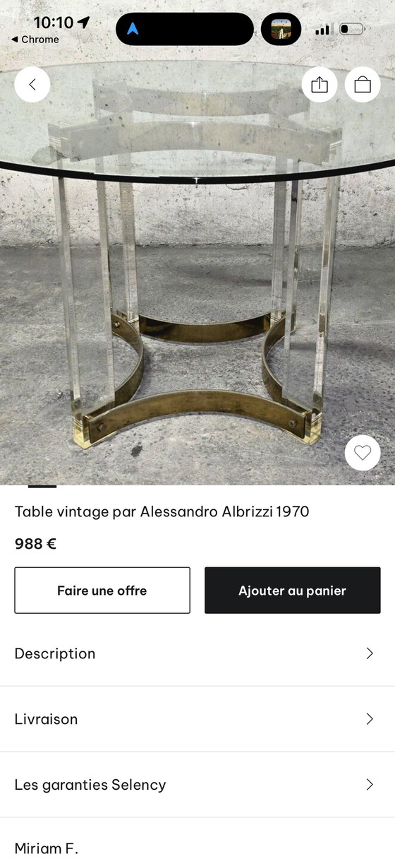 Image 1 of Tavolo Vintage Alessandro Albrizzi 1970