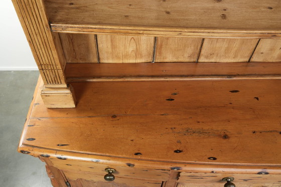 Image 1 of Antieke Engelse keuken/ leg/ buffetkast uit de 19e eeuw van grenenhout