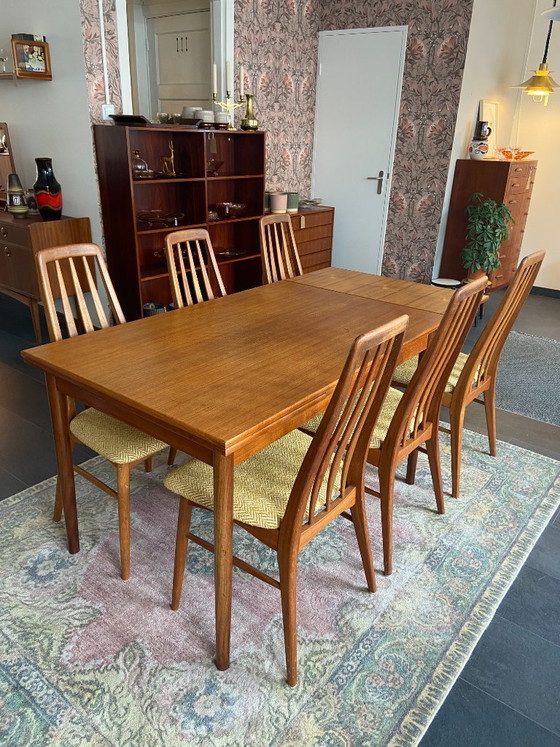 Image 1 of Vintage Deense eettafel van Erik Buch