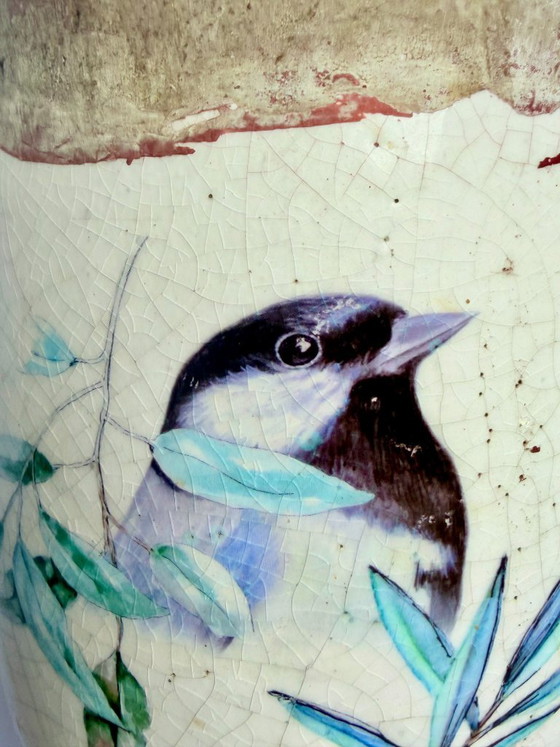 Vaas met broedse koolmezen – Vazen, Ceramic (photo 2 of 9)