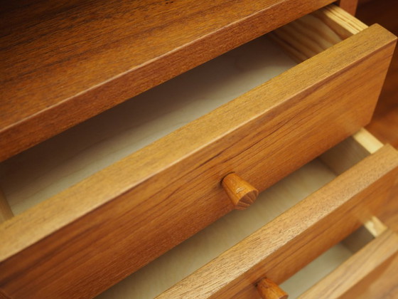 Scrittoio danese in teak anni '60 con superficie estraibile – Cassettiere, Legno (photo 9 of 15)