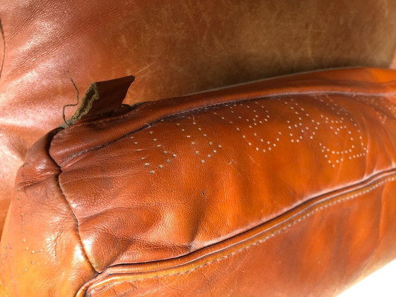 Image 1 of Canapé Poltrona Frau Socrates, design italien, cuir, cognac