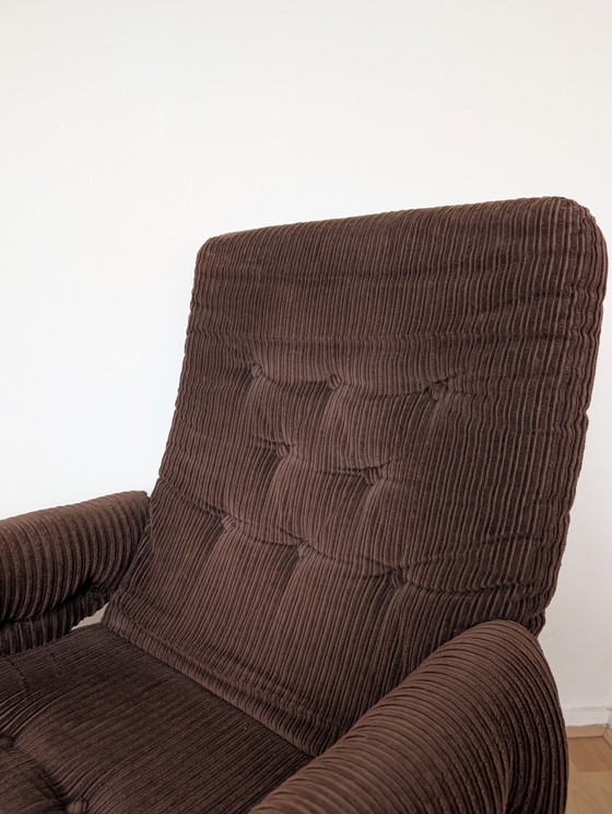 1970s Terrence Conran voor Habitat Chrome Draai Lounge Fauteuil – Draaistoelen, Textile (photo 3 of 5)