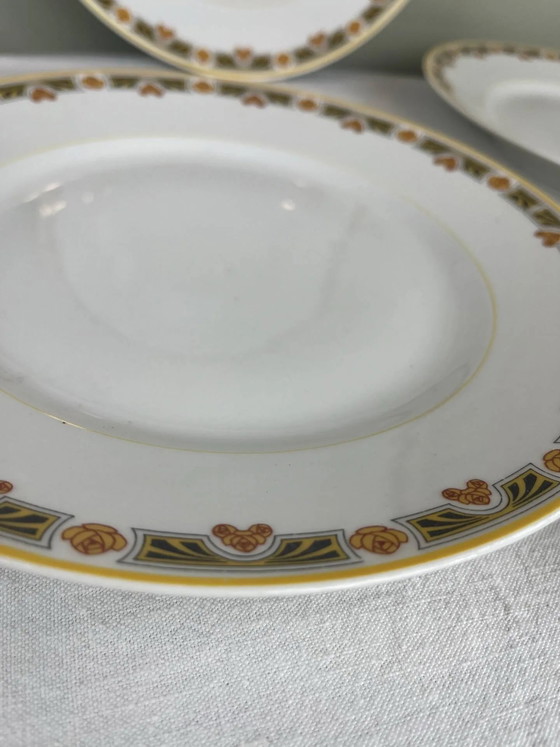 4 Art Deco Speiseteller – Geschirr, Porcelain (photo 7 of 7)