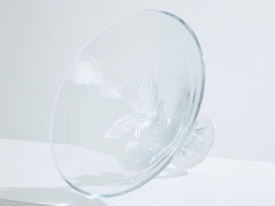 Image 1 of Lalique grote schaal voor middenstuk Berijpt en Gepolijst Kristal 1940