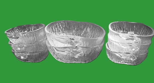 Set of 8 Vintage Covetro Apple Glass Bowls