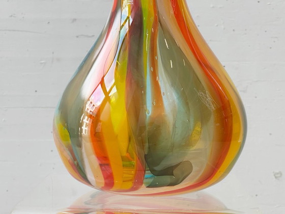 Image 1 of Monumental studio glass vase, Mdina Glass, hand-signed, Malta, 1970s