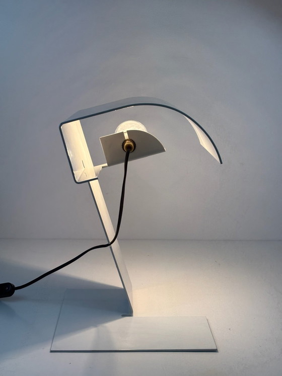 Table Lamp Blitz Trabucco Vecchi Volpi for Stilnovo 1972 Lacquered Aluminum, Metal, White (photo 6 of 15)