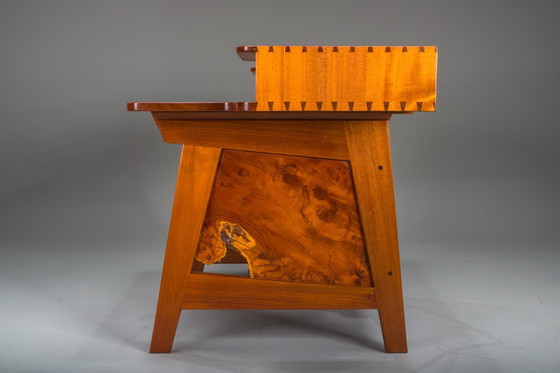 Image 1 of Mid-Century Modern Teak Schreibtisch, 1980er Jahre