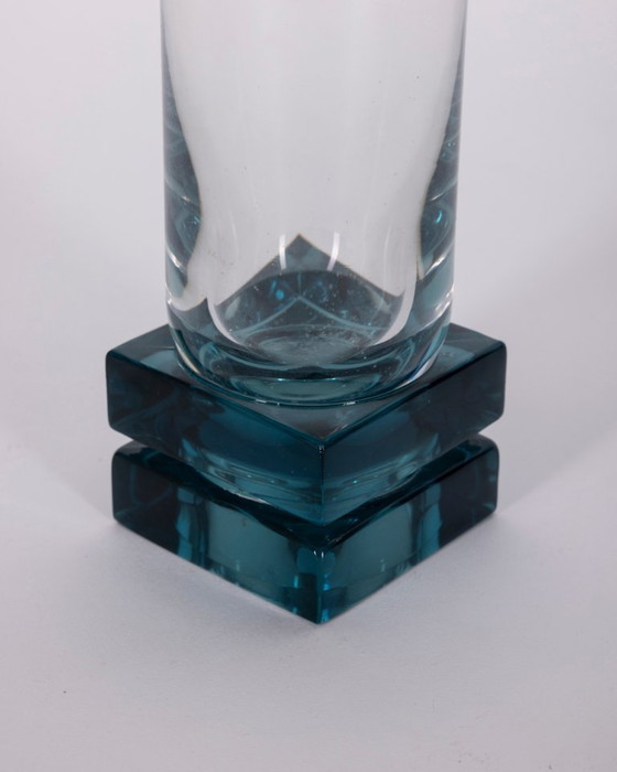 Vintage Italian Blue Crystal Glasses, 1970s, Set of 11 – Glass & Decanter (photo 8 of 8)